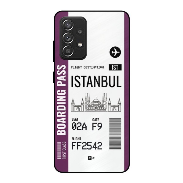 Istanbul Boarding Pass Metal Back Case for Galaxy A52