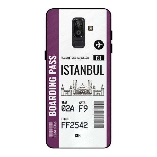 Istanbul Boarding Pass Metal Back Case for Galaxy J8