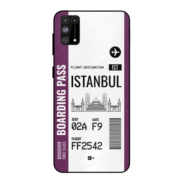 Istanbul Boarding Pass Metal Back Case for Galaxy M31