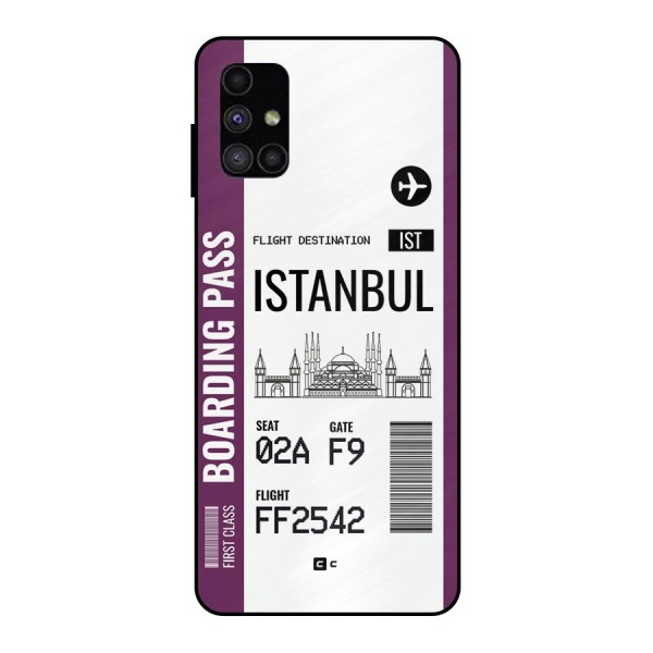 Istanbul Boarding Pass Metal Back Case for Galaxy M51