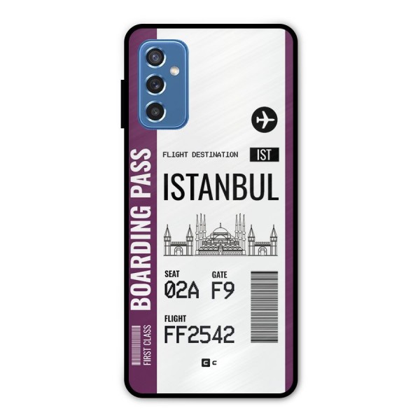 Istanbul Boarding Pass Metal Back Case for Galaxy M52 5G