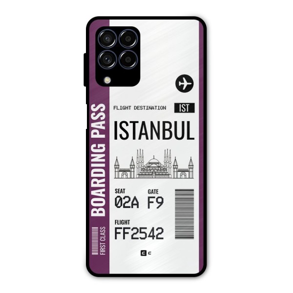 Istanbul Boarding Pass Metal Back Case for Galaxy M53 5G