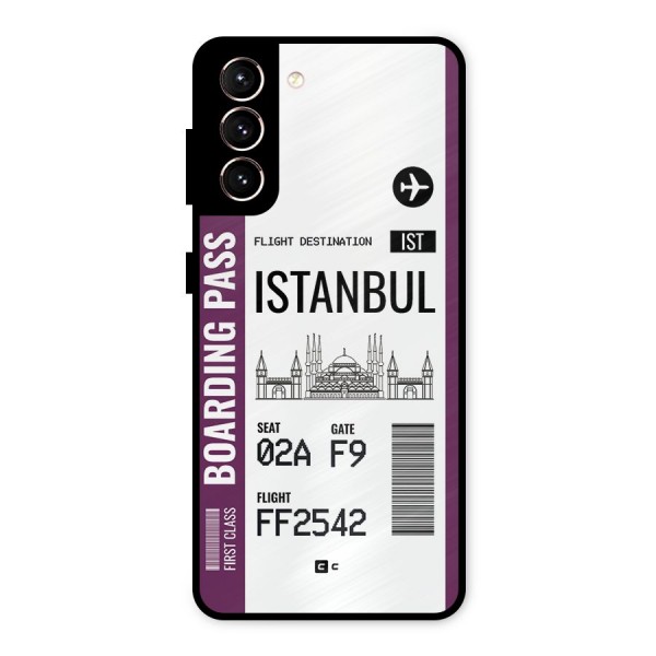Istanbul Boarding Pass Metal Back Case for Galaxy S21 5G