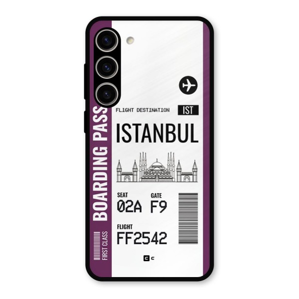 Istanbul Boarding Pass Metal Back Case for Galaxy S23 Plus