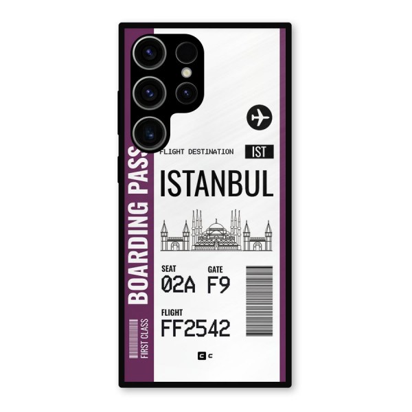 Istanbul Boarding Pass Metal Back Case for Galaxy S23 Ultra