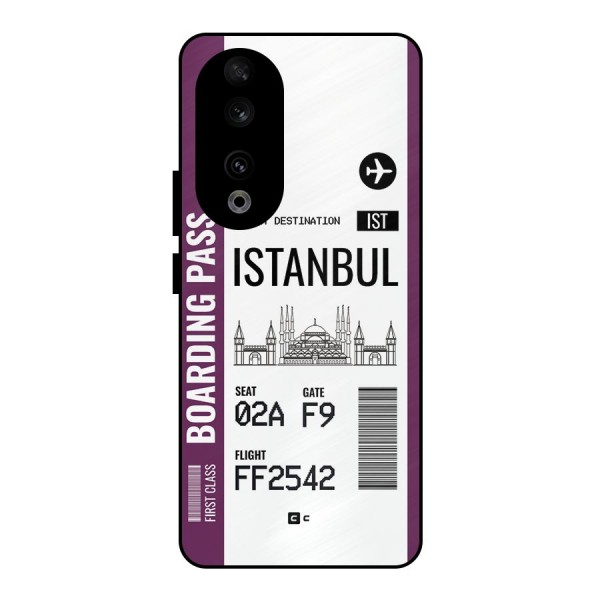 Istanbul Boarding Pass Metal Back Case for Honor 90