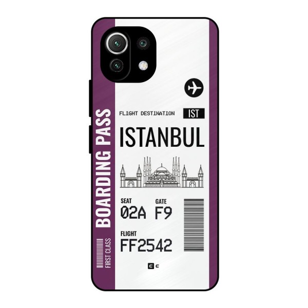 Istanbul Boarding Pass Metal Back Case for Mi 11 Lite