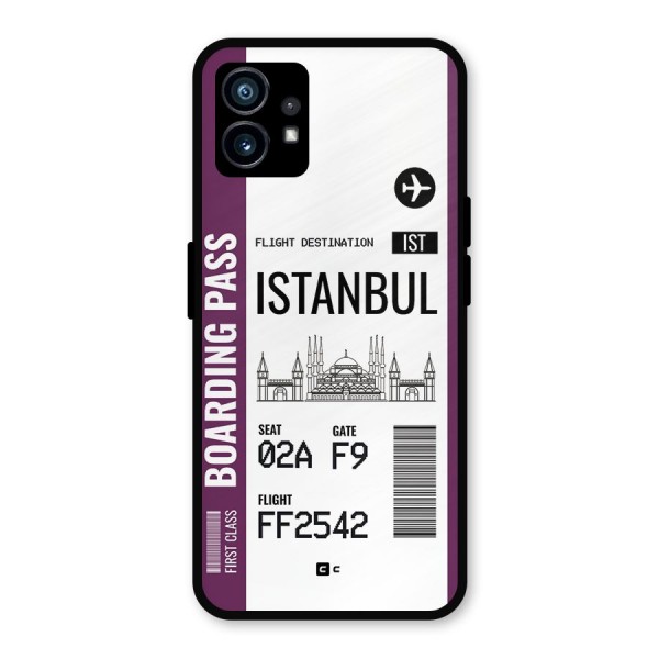 Istanbul Boarding Pass Metal Back Case for Nothing Phone 1