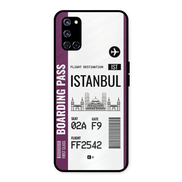 Istanbul Boarding Pass Metal Back Case for Oppo A52