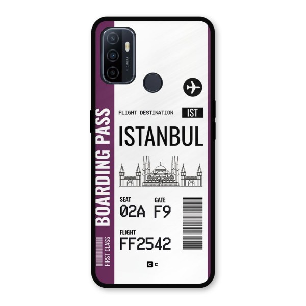 Istanbul Boarding Pass Metal Back Case for Oppo A53