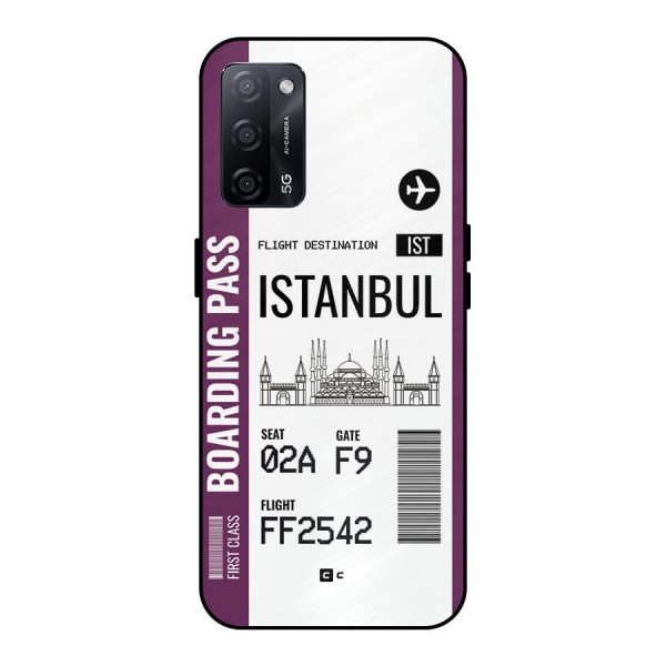 Istanbul Boarding Pass Metal Back Case for Oppo A53s 5G