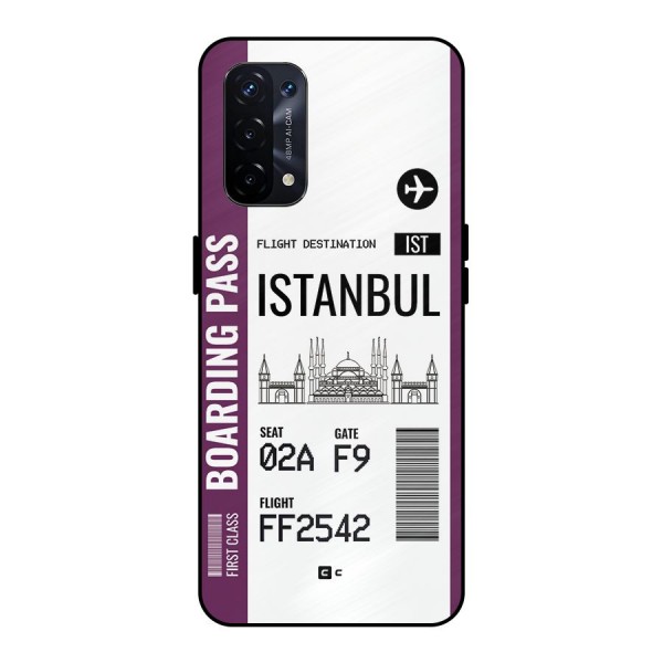 Istanbul Boarding Pass Metal Back Case for Oppo A74 5G