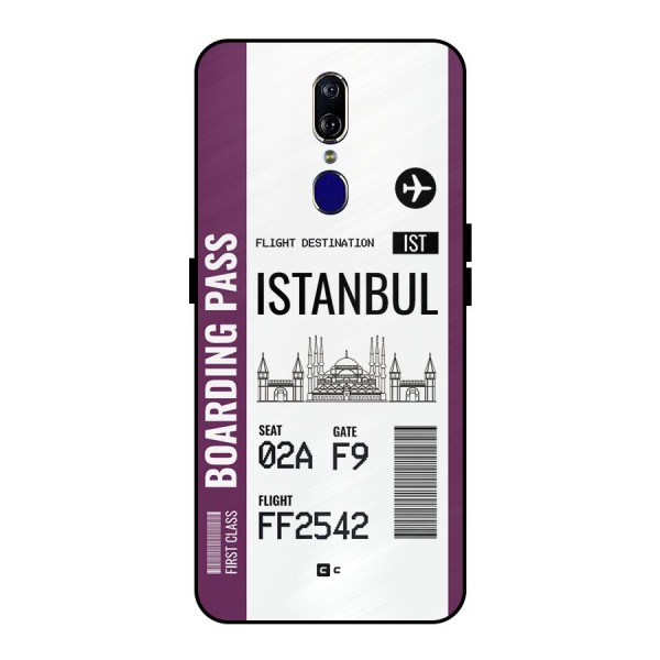 Istanbul Boarding Pass Metal Back Case for Oppo F11