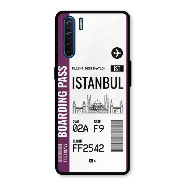 Istanbul Boarding Pass Metal Back Case for Oppo F15