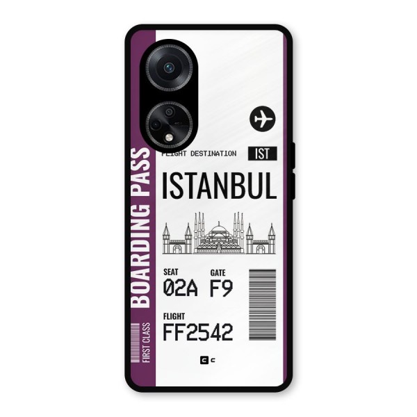 Istanbul Boarding Pass Metal Back Case for Oppo F23