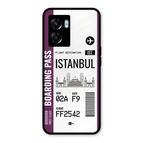 Istanbul Boarding Pass Metal Back Case for Oppo K10 (5G)