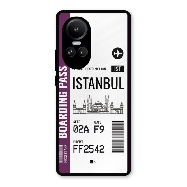 Istanbul Boarding Pass Metal Back Case for Oppo Reno10