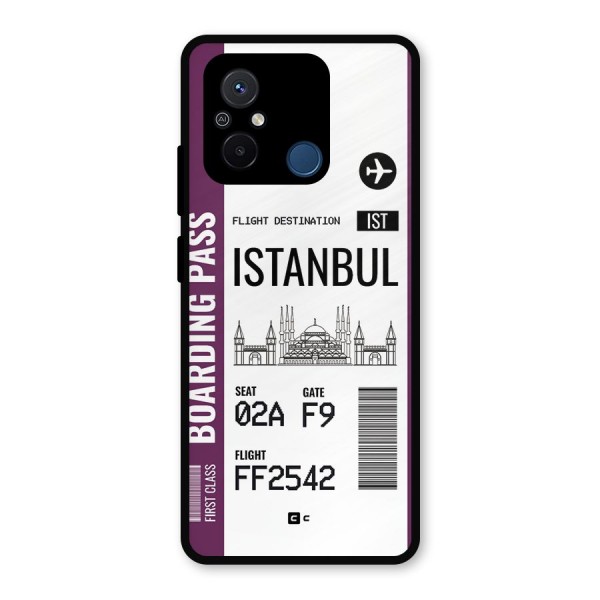 Istanbul Boarding Pass Metal Back Case for Poco C55