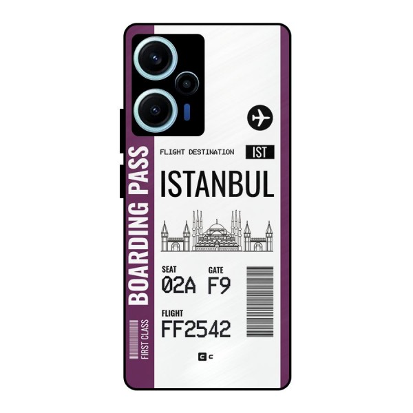 Istanbul Boarding Pass Metal Back Case for Poco F5