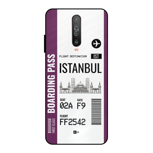 Istanbul Boarding Pass Metal Back Case for Poco X2