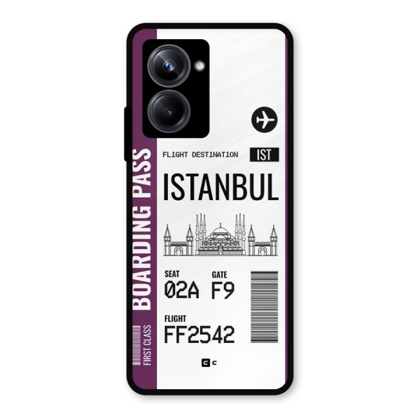 Istanbul Boarding Pass Metal Back Case for Realme 10 Pro