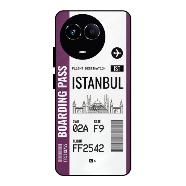 Istanbul Boarding Pass Metal Back Case for Realme 11 5G