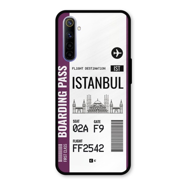 Istanbul Boarding Pass Metal Back Case for Realme 6