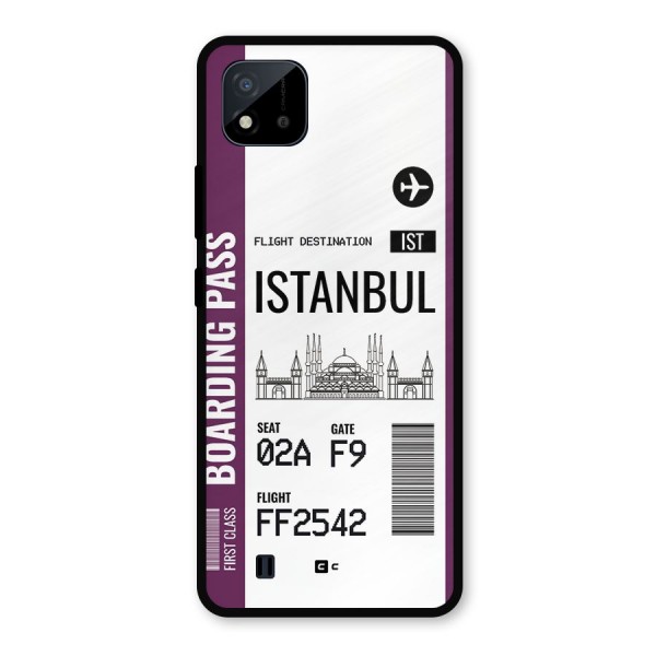 Istanbul Boarding Pass Metal Back Case for Realme C11 2021