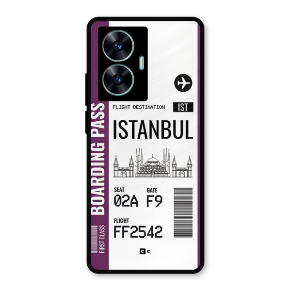 Istanbul Boarding Pass Metal Back Case for Realme C55