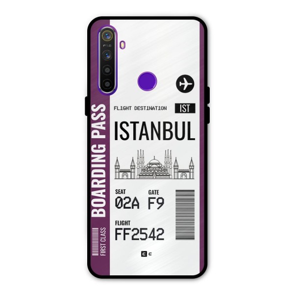 Istanbul Boarding Pass Metal Back Case for Realme Narzo 10