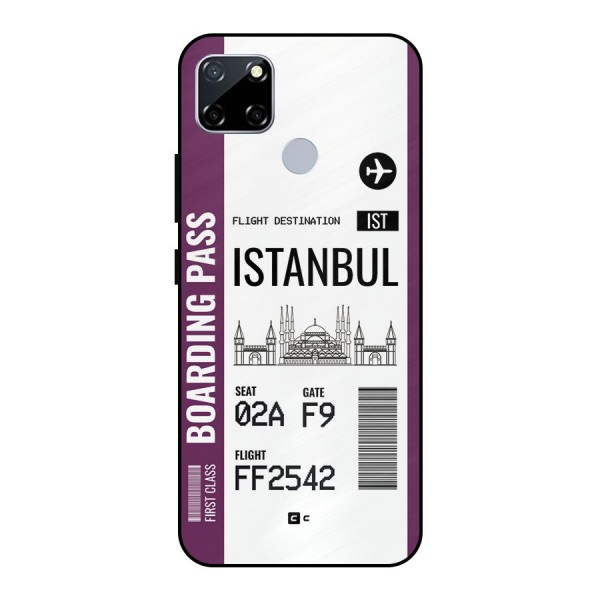 Istanbul Boarding Pass Metal Back Case for Realme Narzo 20