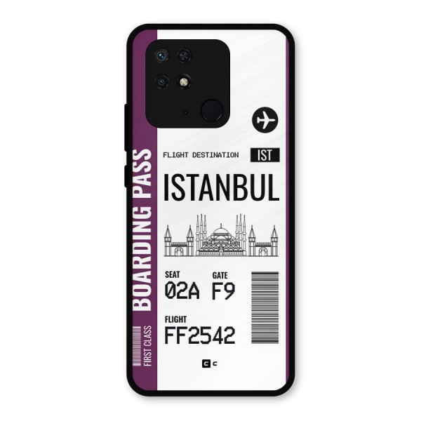 Istanbul Boarding Pass Metal Back Case for Redmi 10