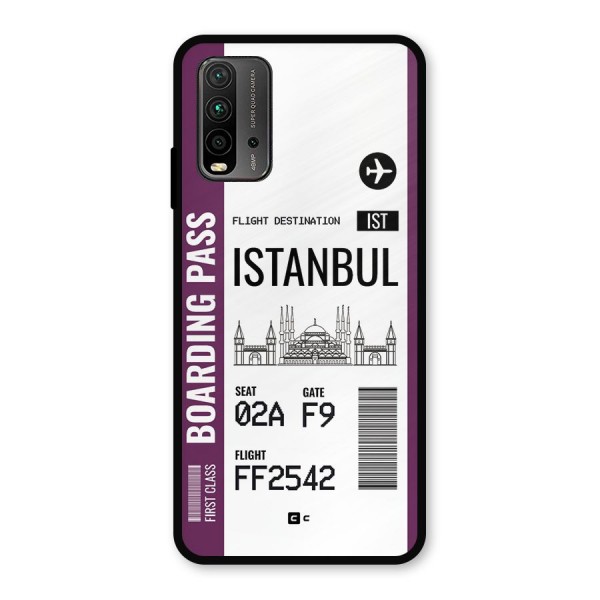 Istanbul Boarding Pass Metal Back Case for Redmi 9 Power