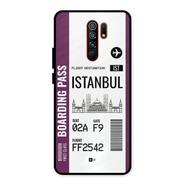 Istanbul Boarding Pass Metal Back Case for Redmi 9 Prime