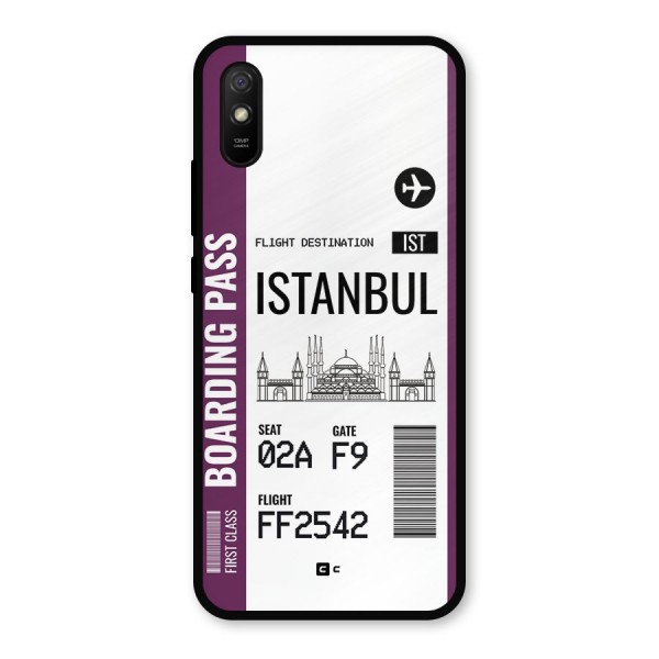 Istanbul Boarding Pass Metal Back Case for Redmi 9i