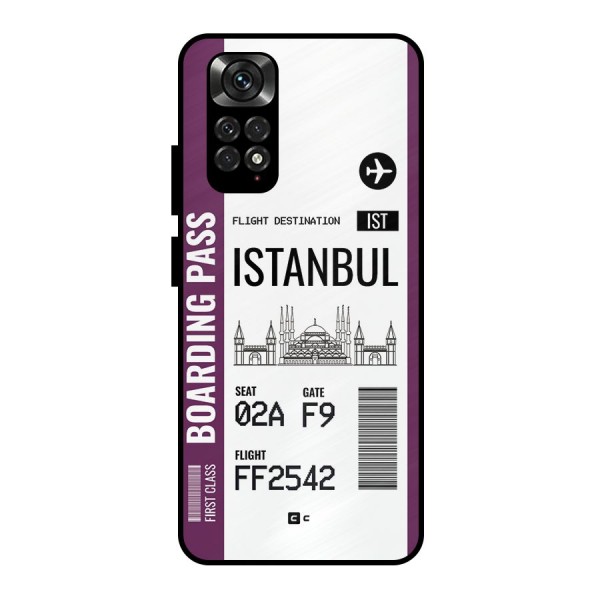 Istanbul Boarding Pass Metal Back Case for Redmi Note 11 Pro