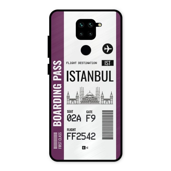 Istanbul Boarding Pass Metal Back Case for Redmi Note 9