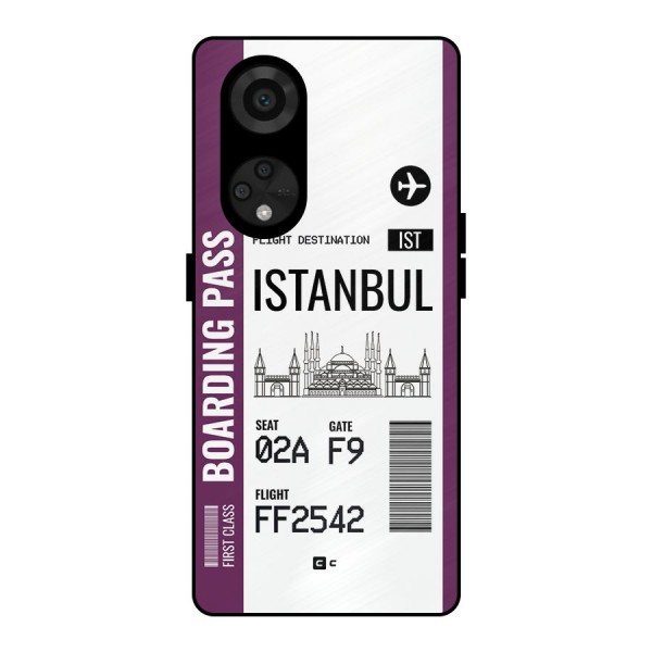 Istanbul Boarding Pass Metal Back Case for Reno8 T 5G