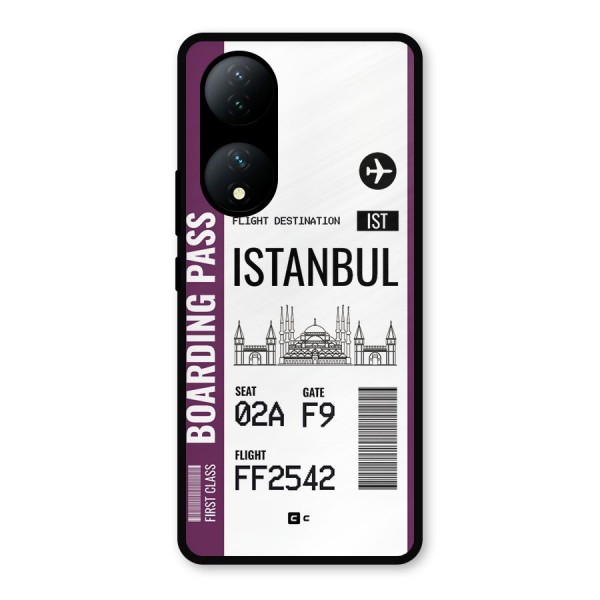 Istanbul Boarding Pass Metal Back Case for Vivo T2