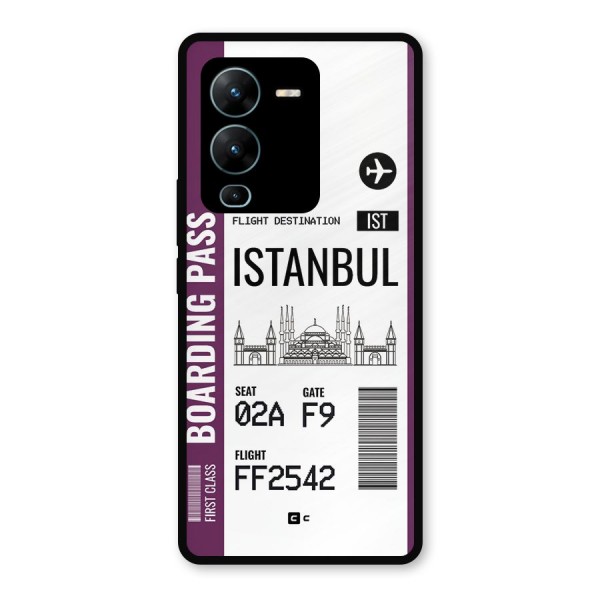 Istanbul Boarding Pass Metal Back Case for Vivo V25 Pro