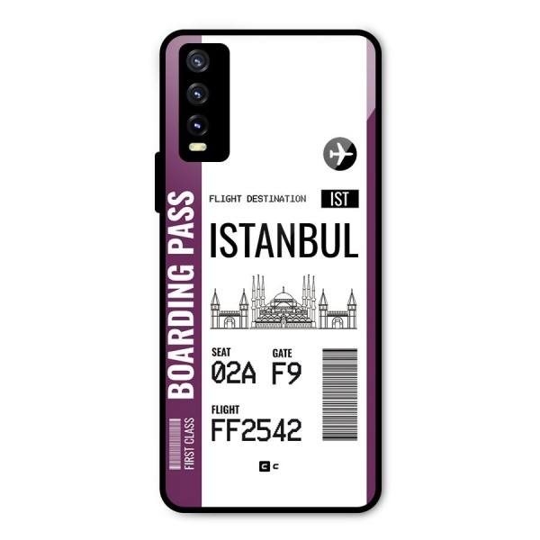 Istanbul Boarding Pass Metal Back Case for Vivo Y20 2021