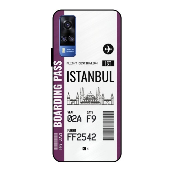 Istanbul Boarding Pass Metal Back Case for Vivo Y51