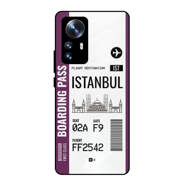 Istanbul Boarding Pass Metal Back Case for Xiaomi 12 Pro