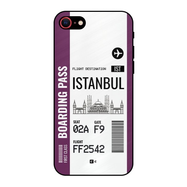 Istanbul Boarding Pass Metal Back Case for iPhone SE 2020