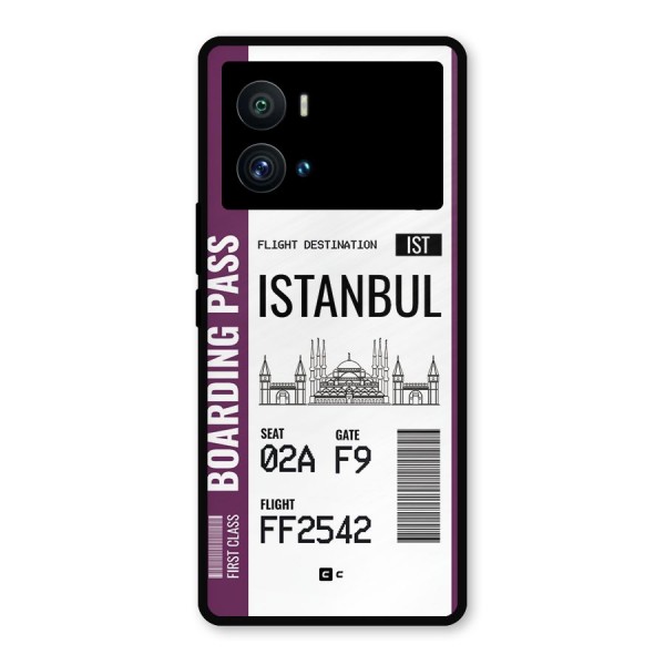 Istanbul Boarding Pass Metal Back Case for iQOO 9 Pro