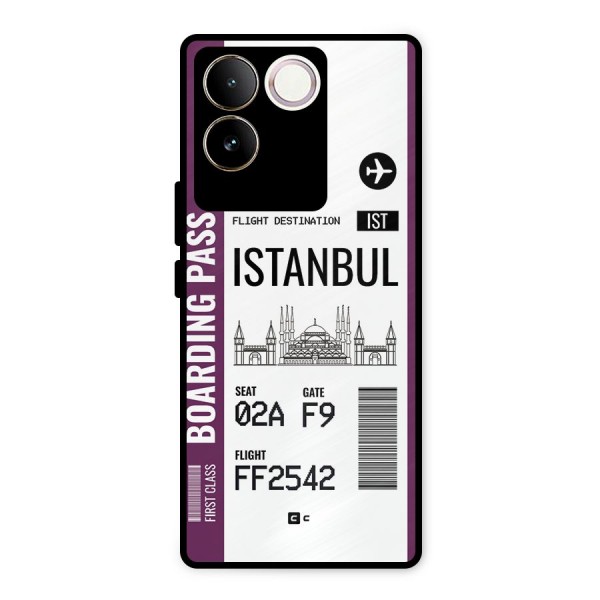 Istanbul Boarding Pass Metal Back Case for iQOO Z7 Pro