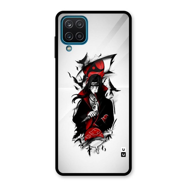 Itachi Combat Glass Back Case for Galaxy A12