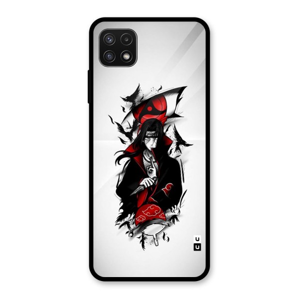 Itachi Combat Glass Back Case for Galaxy A22 5G