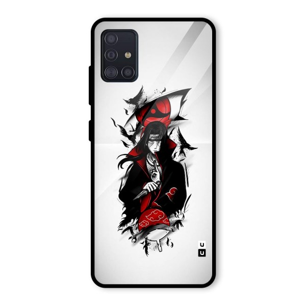 Itachi Combat Glass Back Case for Galaxy A51