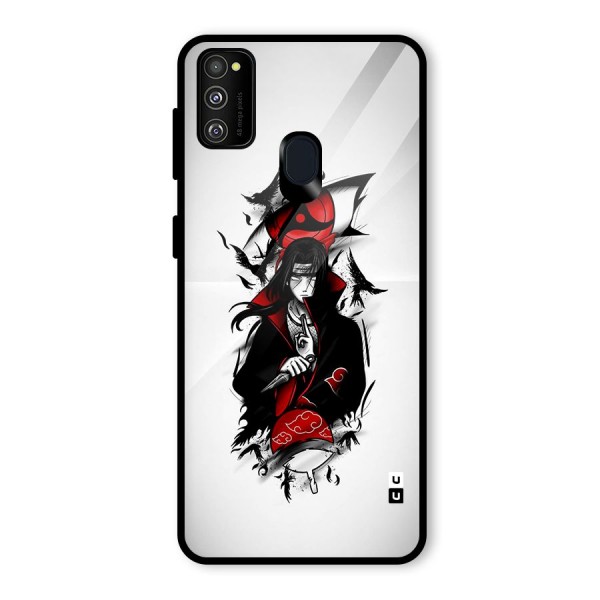 Itachi Combat Glass Back Case for Galaxy M21